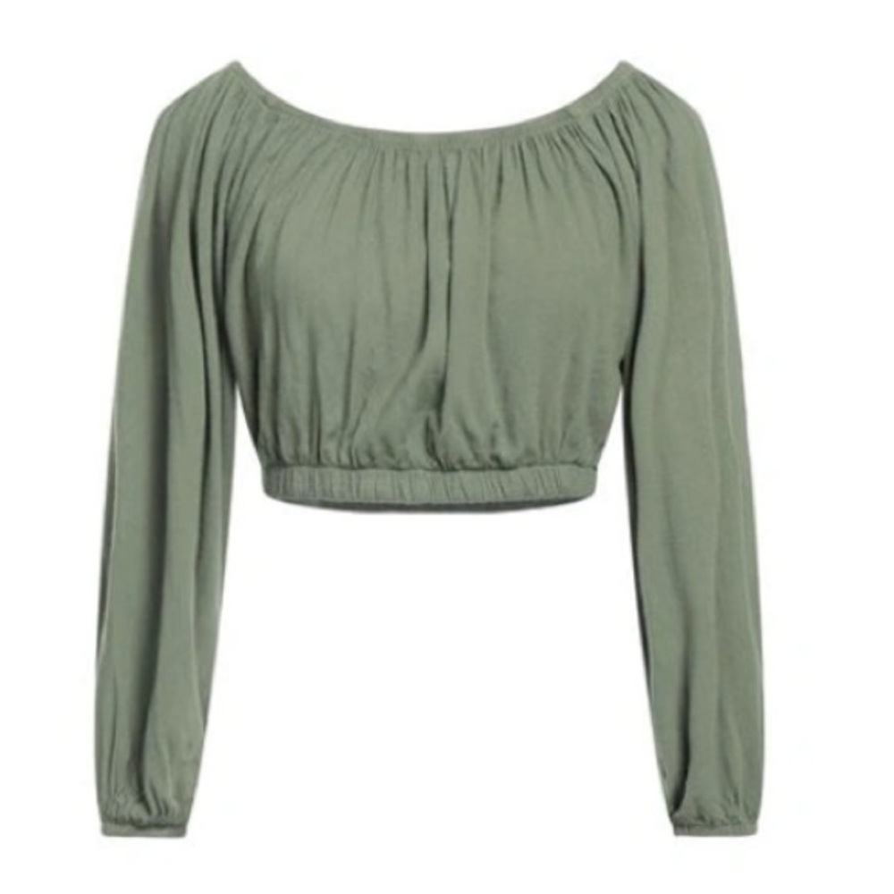 Electric Rose rayon crop top
